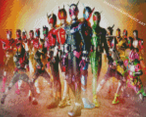 Kamen Rider Characters Diamond Paintings