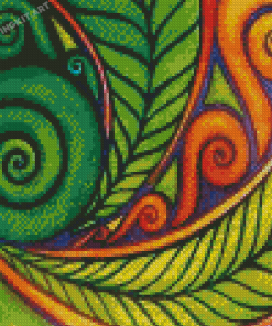 Koru Plant Art Diamond Paintings