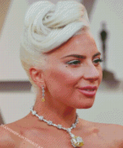 Lady Gaga Wih White Hair Diamond Paintings