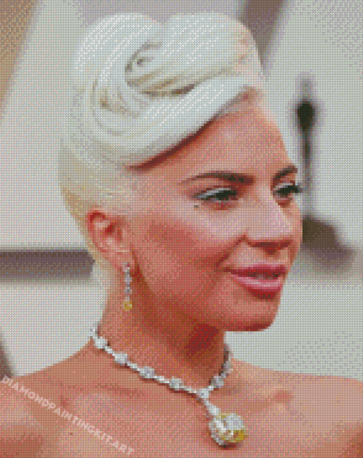 Lady Gaga Wih White Hair Diamond Paintings