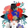 Lady With Floral Hat Art Diamond Paintings