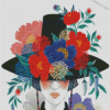 Lady With Floral Hat Art Diamond Paintings