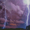 Lightning Sky Scape Diamond Paintings