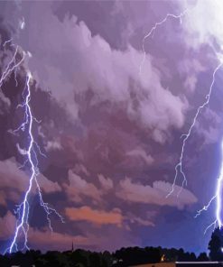 Lightning Sky Scape Diamond Paintings