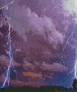 Lightning Sky Scape Diamond Paintings