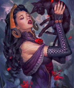 Liliana Vess And The Black Cat Diamond Paintings