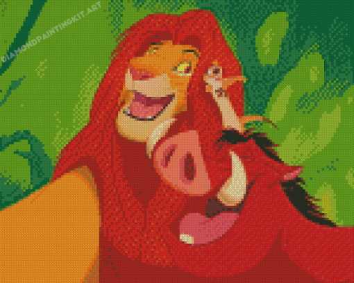 Lion King Timon And Pumbaa Diamond Paintings