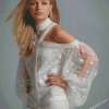 Melissa Benoist In White Dress Diamond Paintings