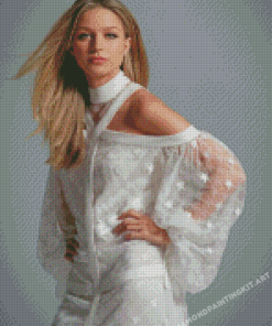 Melissa Benoist In White Dress Diamond Paintings