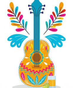 Mexican Guitar Diamond Paintings