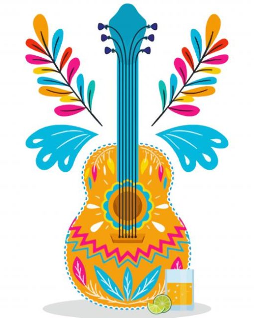 Mexican Guitar Diamond Paintings