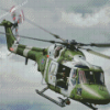 Military Lynx Helicopter Diamond Paintings