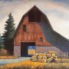 Old Western Mountain Barn Diamond Paintings