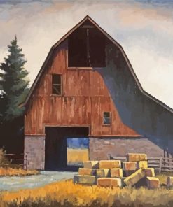 Old Western Mountain Barn Diamond Paintings