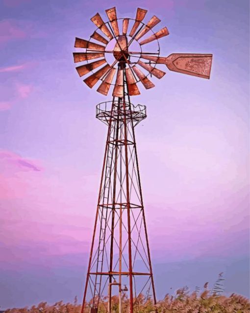 Old Windpump Diamond Paintings