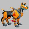 Orange Robot Dog Diamond Paintings