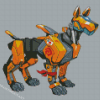 Orange Robot Dog Diamond Paintings