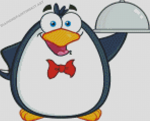 Penguin Waiter Art Diamond Paintings