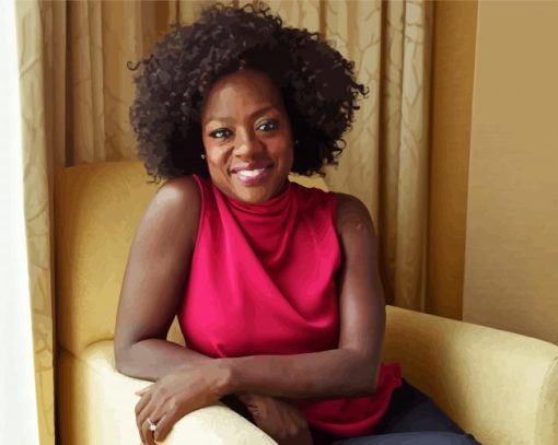 Pink Viola Davis Diamond Paintings