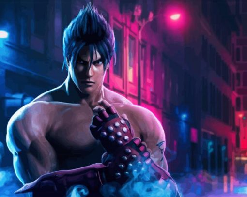 Powerful Jin Kazama Diamond Paintings