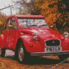 Red Citroen 2cv Diamond Paintings