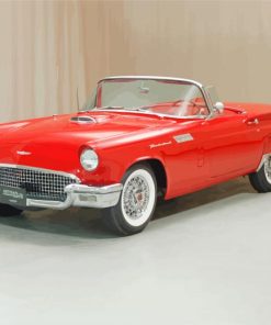 Red 1957 Ford Classic Car Diamond Paintings