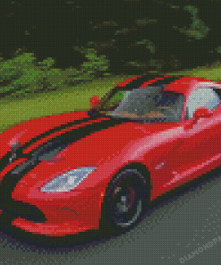 Red Dodge Viper Diamond Paintings