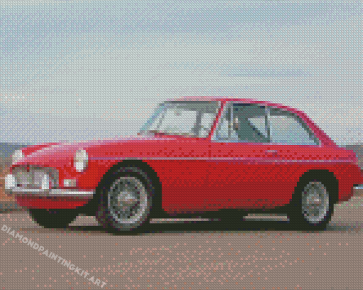 Red Mgb Car Diamond Paintings