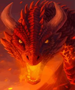 Red Mythical Dragon Diamond Paintings