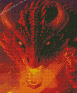 Red Mythical Dragon Diamond Paintings