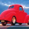 Red Willys Coupe Car Diamond Paintings