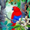 Red Eclectus Parrot Diamond Paintings