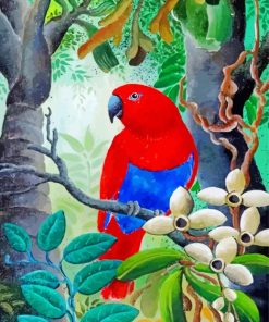 Red Eclectus Parrot Diamond Paintings