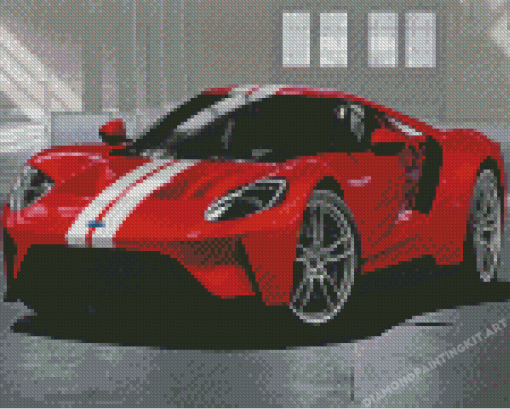 Red Ford GT Diamond Paintings