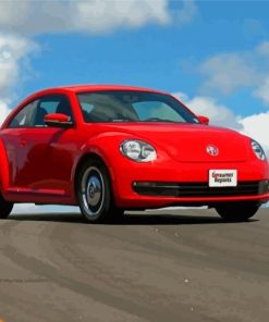 Red VW Beetle Diamond Paintings