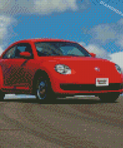 Red VW Beetle Diamond Paintings