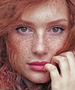 Redhead With Freckles Diamond Paintings