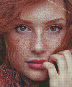 Redhead With Freckles Diamond Paintings