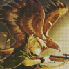 Riza Hawkeye With Bird Art Diamond Paintings