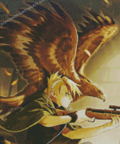 Riza Hawkeye With Bird Art Diamond Paintings