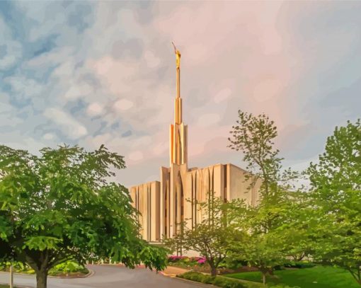 Seattle Temple Building Diamond Paintings