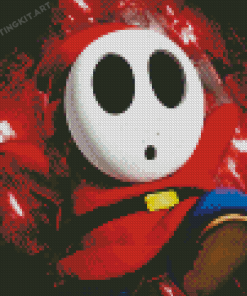 Shy Guy Super Mario Diamond Paintings