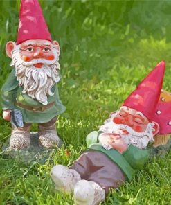 Sleepy Garden Gnomes Diamond Paintings