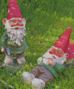 Sleepy Garden Gnomes Diamond Paintings