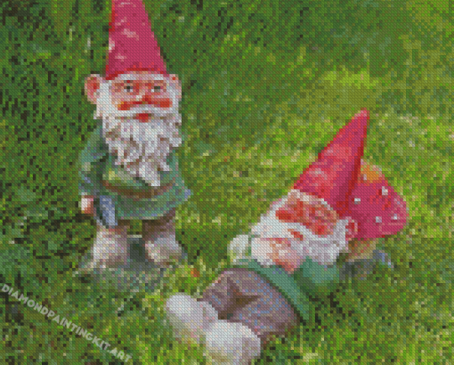 Sleepy Garden Gnomes Diamond Paintings