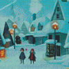 Snowy Hogsmeade Diamond Paintings