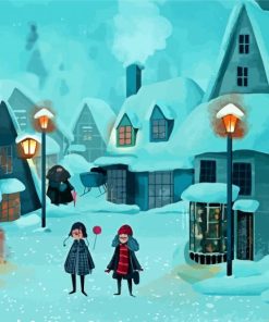 Snowy Hogsmeade Diamond Paintings