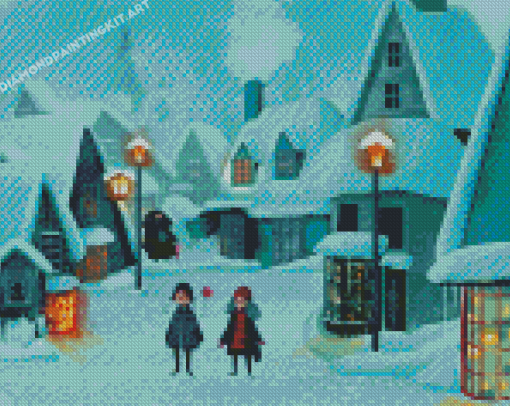 Snowy Hogsmeade Diamond Paintings