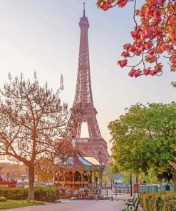 The Eiffel Tower Springtime In Paris Diamond Paintings