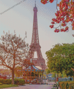 The Eiffel Tower Springtime In Paris Diamond Paintings